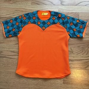 Ghanaian print shirt, sz L/ 7